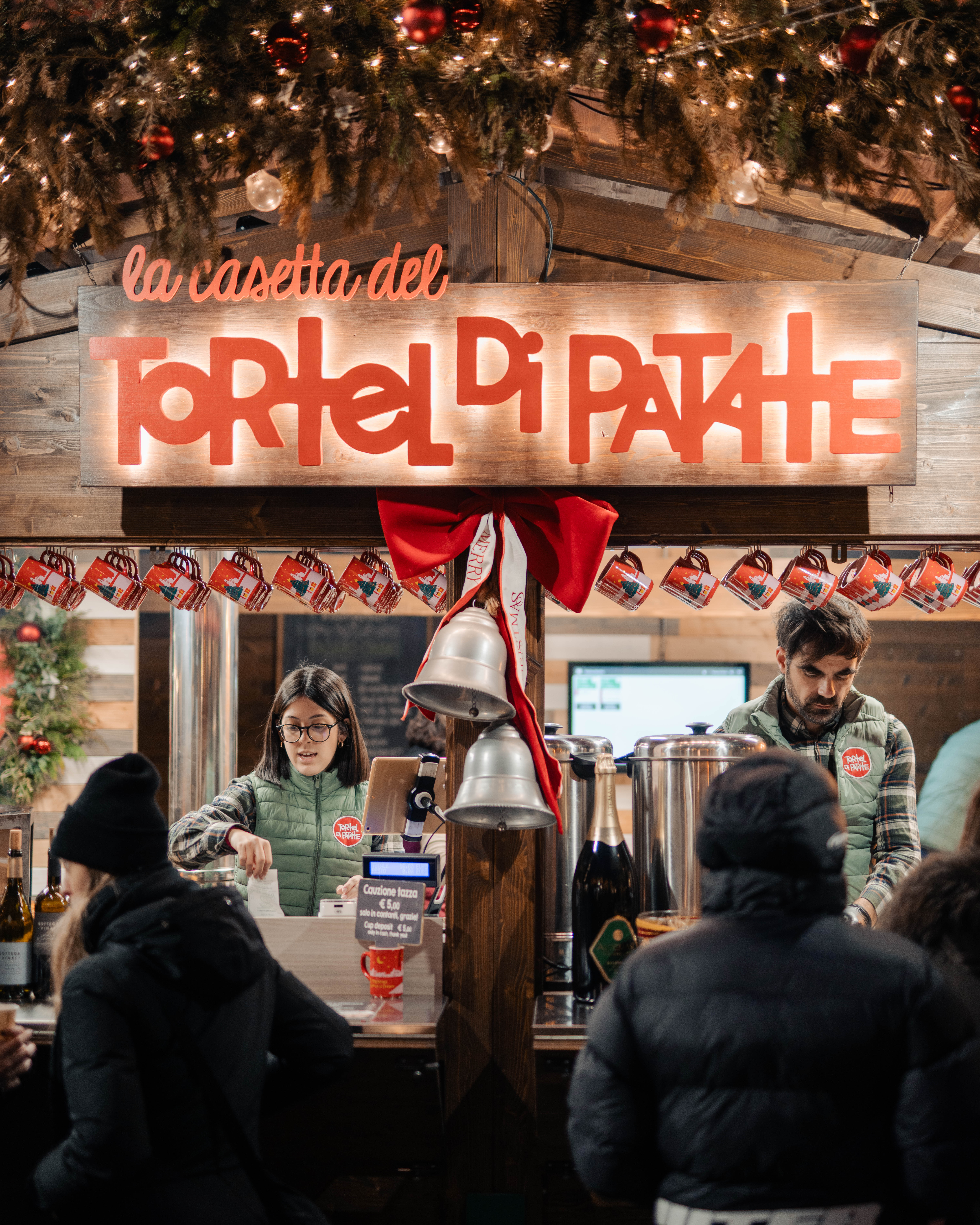 La casetta originale del Tortel di patate al Mercatino di Natale di Trento